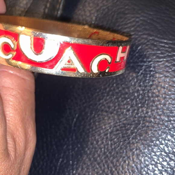 WHAT A DEAL!!!! COACH VINTAGE RED & Pink Bangle bracelet. HARD TO Find! - Picture 4 of 5